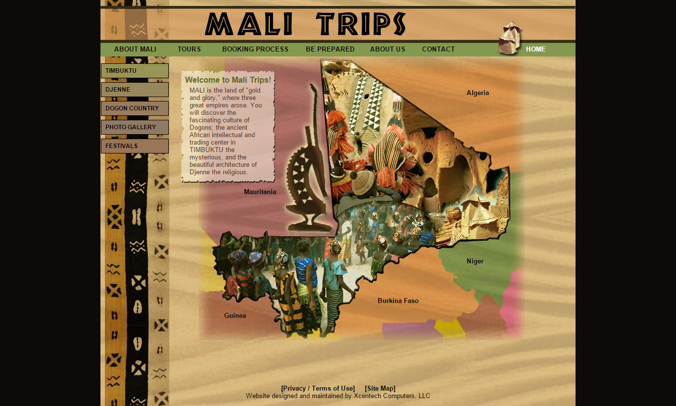 Screenshot of Mali Trips