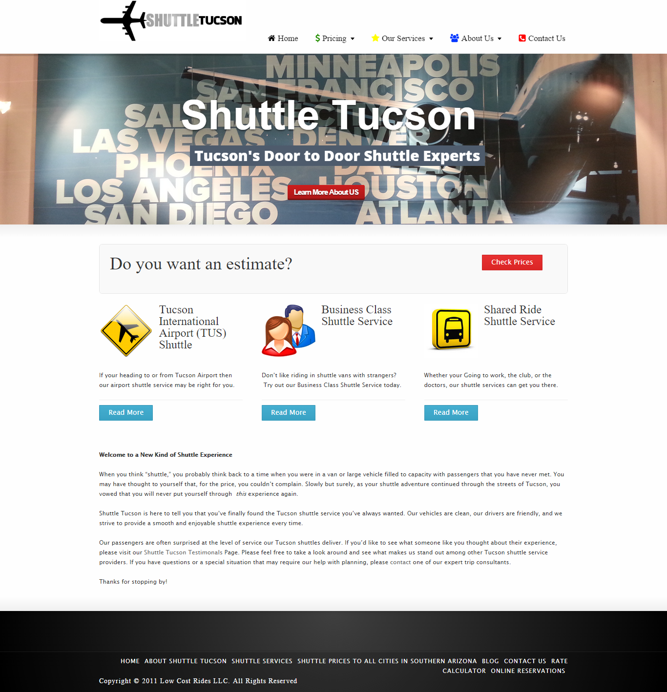 Screenshot of Shuttle Tucson
